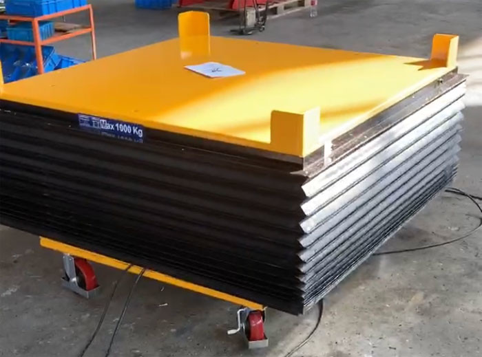 Light Duty Industrial Hydraulic Electric Lift Table Small 500kg Capacity 800x750mm