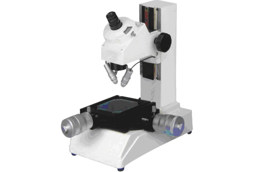 STM-505 2um Precise Mechanic Measuring Microscope, 2X Objective Toolmaker Measuring Microscope with Monocular Eyepiece