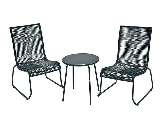 EN581 Garden Folding Table And Chairs Set Easy Carry With Powder Coated Frame