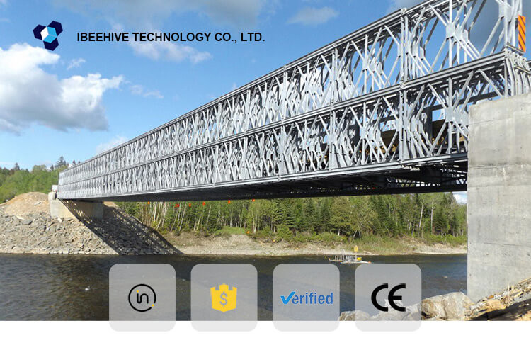 Material Steel AISI Temporary Bridge Structures For Car
