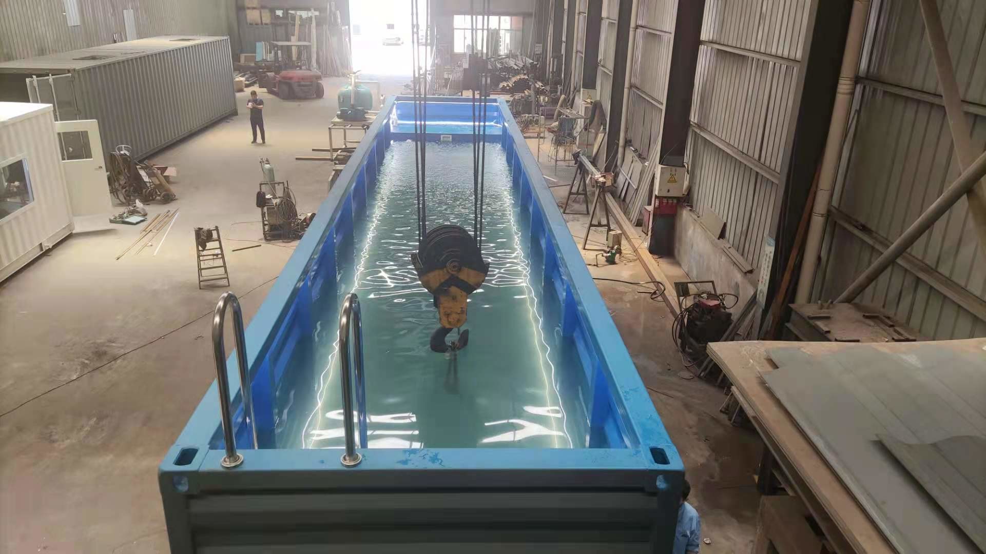 11m Long Swimming Pool Container Steel Shipping Container Waterproof Coating