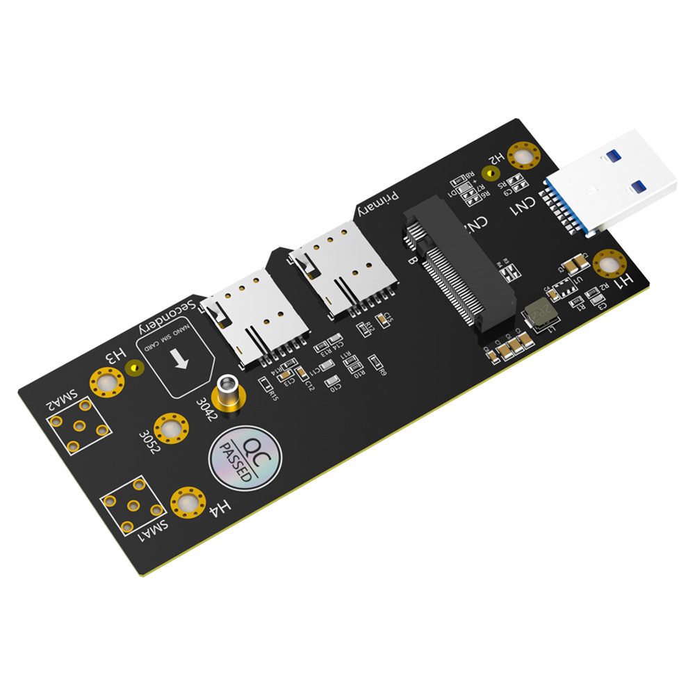 NVME NGFF M.2 To USB 3.0 Adapter With Dual NANO SIM Card Slot