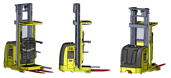 AC Motor Order Picker Forklift Automatic Quick Return High Performance