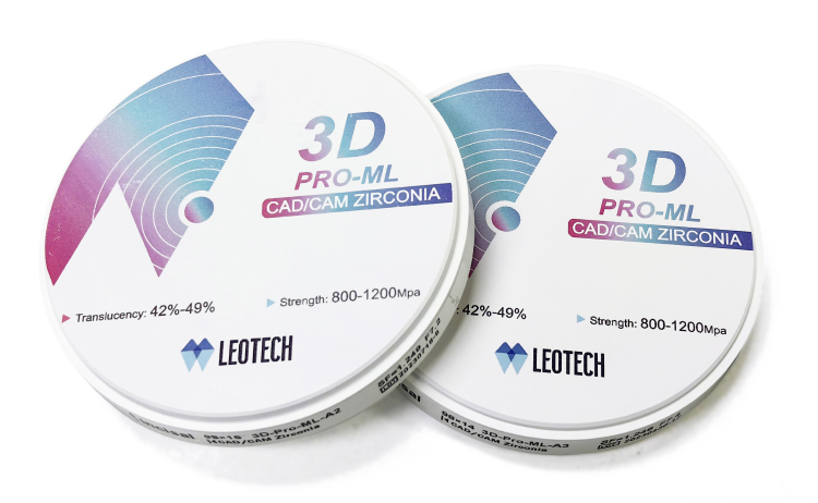 95mm 3D Pro Multilayer 42% - 49% Translucency Dental Zirconia Disc