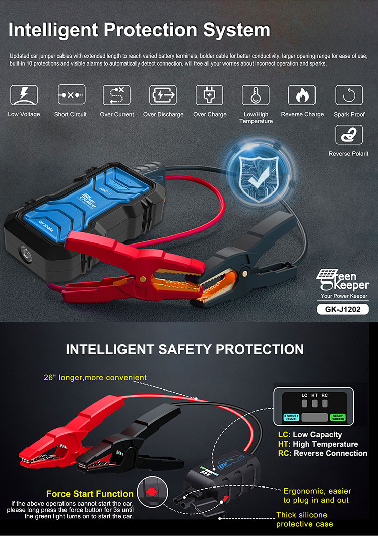 Small Cars LCD Screen Car Jump Starter 16000mAh Portable Auto Powerbank Battery 1000A