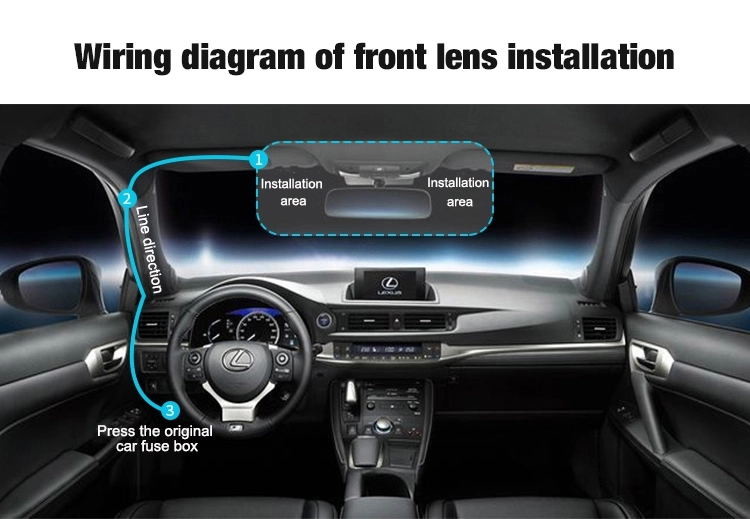 WIFI APP IPS Full Screen GPS Dashboard Camera Recorder Mirror 3.16 Inch