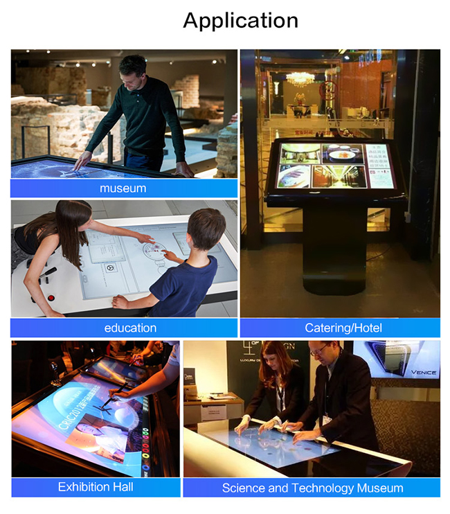 43 Inch Windows Board Dining Lcd Table Kiosk Interactive Multi Top Coffee Smart Touch Screen Table 