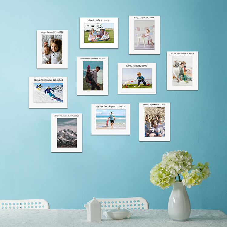 Lightweight Peel And Stick Photo Frames Dry Erase Picture Frame 8x8"