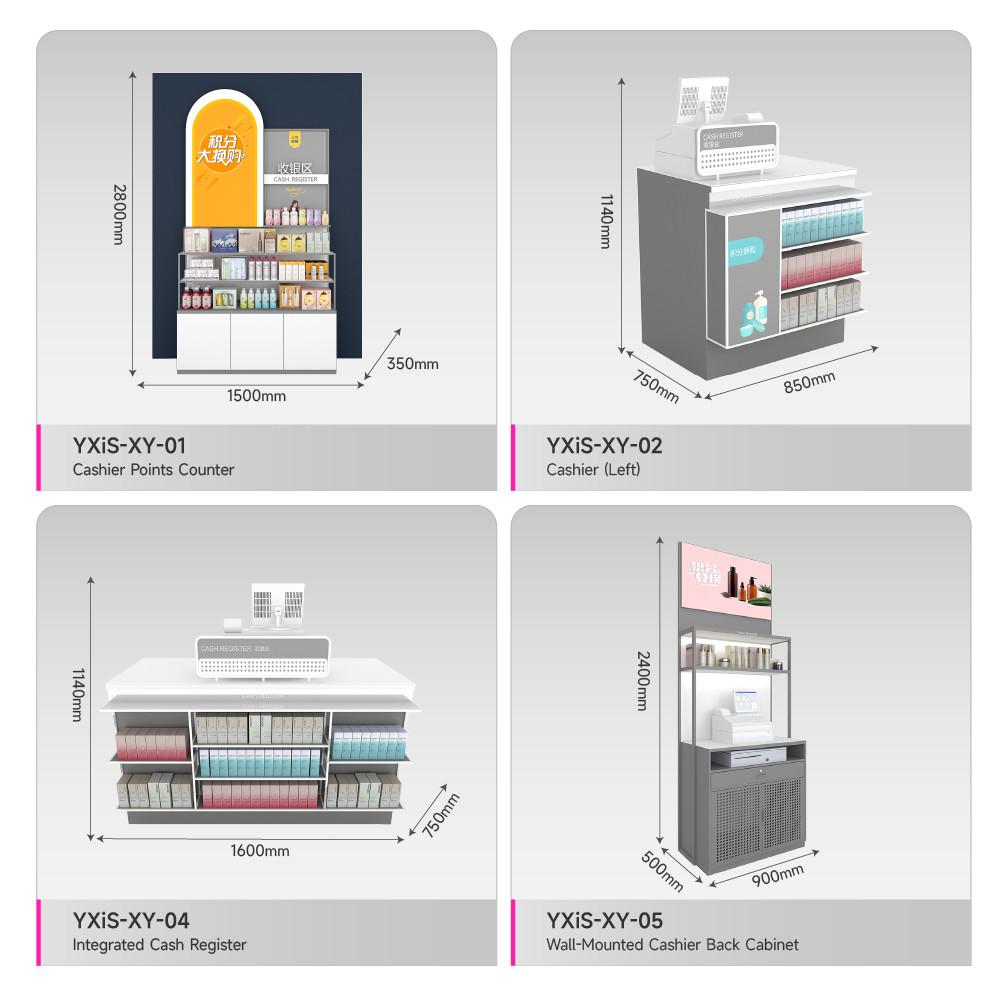 Home Products Gray Promotion Rack Retail Shop Display Furniture For Retail Shop Interior Design