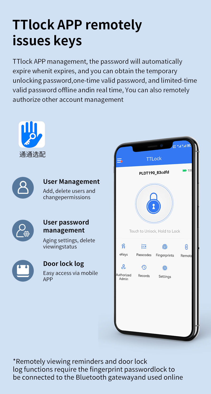 Aluminum Alloy Digital Door Lock Tuya Ttlock Wifi Keys Cerraduras Inteligentes