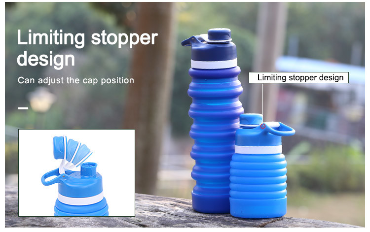 750ml Collapsible Silicone Foldable Water Bottle BPA Free