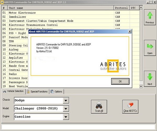 FVDI AVDI ABRITES Commander for Chrysler Dodge Jeep
