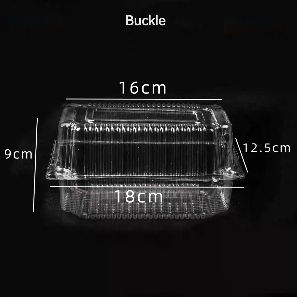 Disposable PET Plastic Transparent Clam Shell Hinge Vacuum Formed Cake Pastry Baking Takeout Clear Box Cover