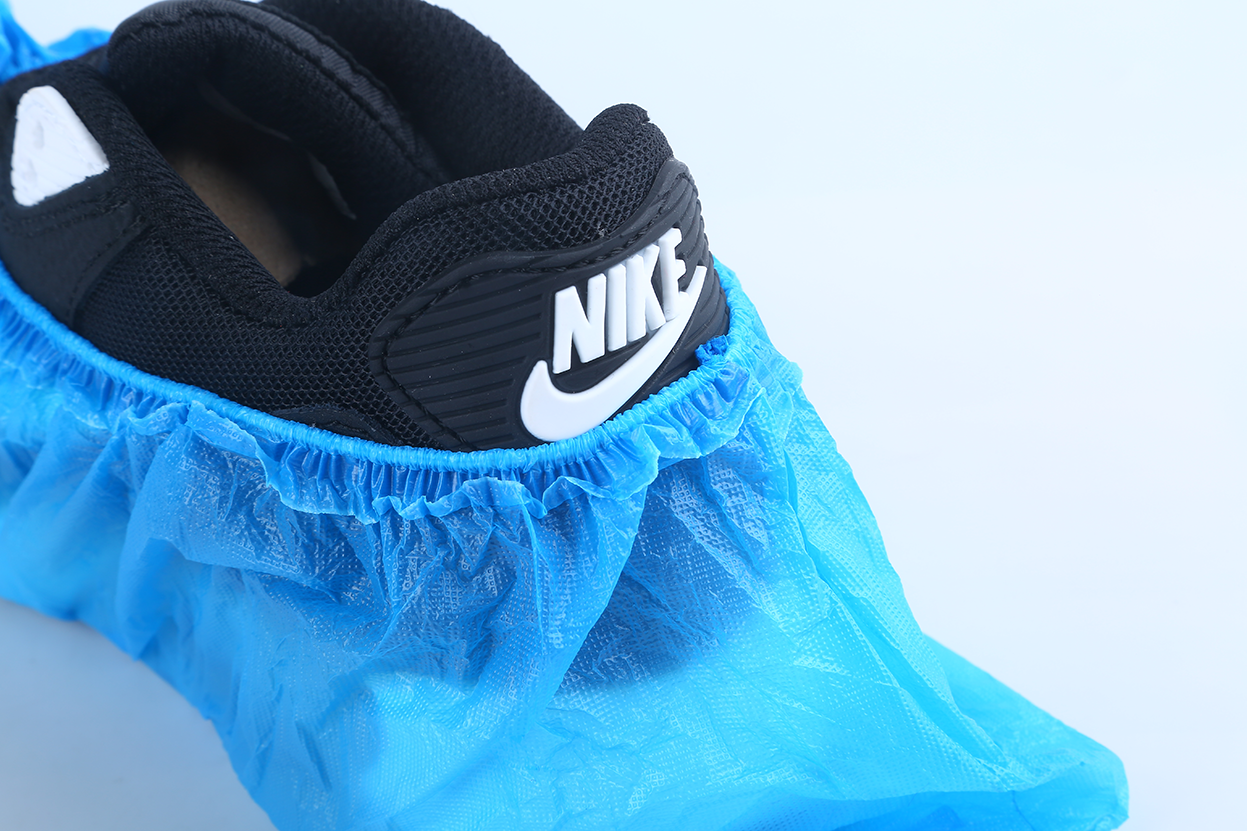 Waterproof Disposable Elastic CPE Shoe Cover with Anti-slip pattern For Lab And Cleanroom
