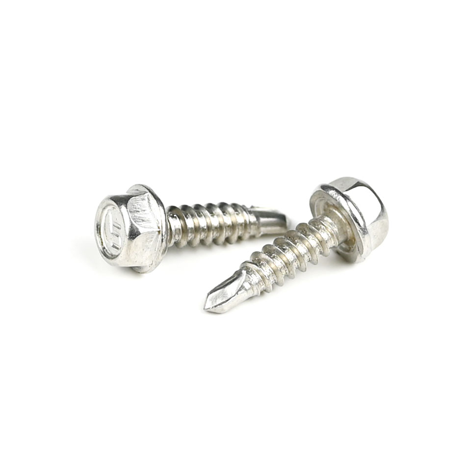 ZINC Finish Skilful Manufacture Hex Washer Head 304 Tek Screws Self With Rubber For Gas Stove