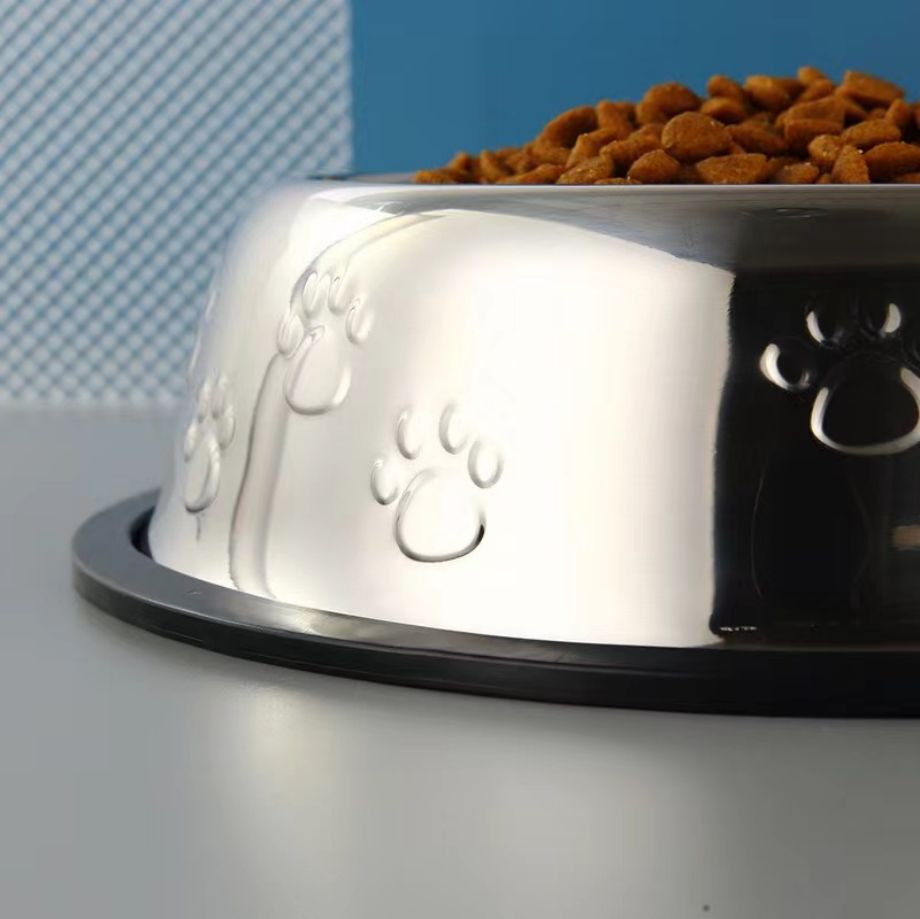 Pet Bowls Feeders Stainless Steel Anti-Slip Dog Bowl Feeder for Home NO LCD Display