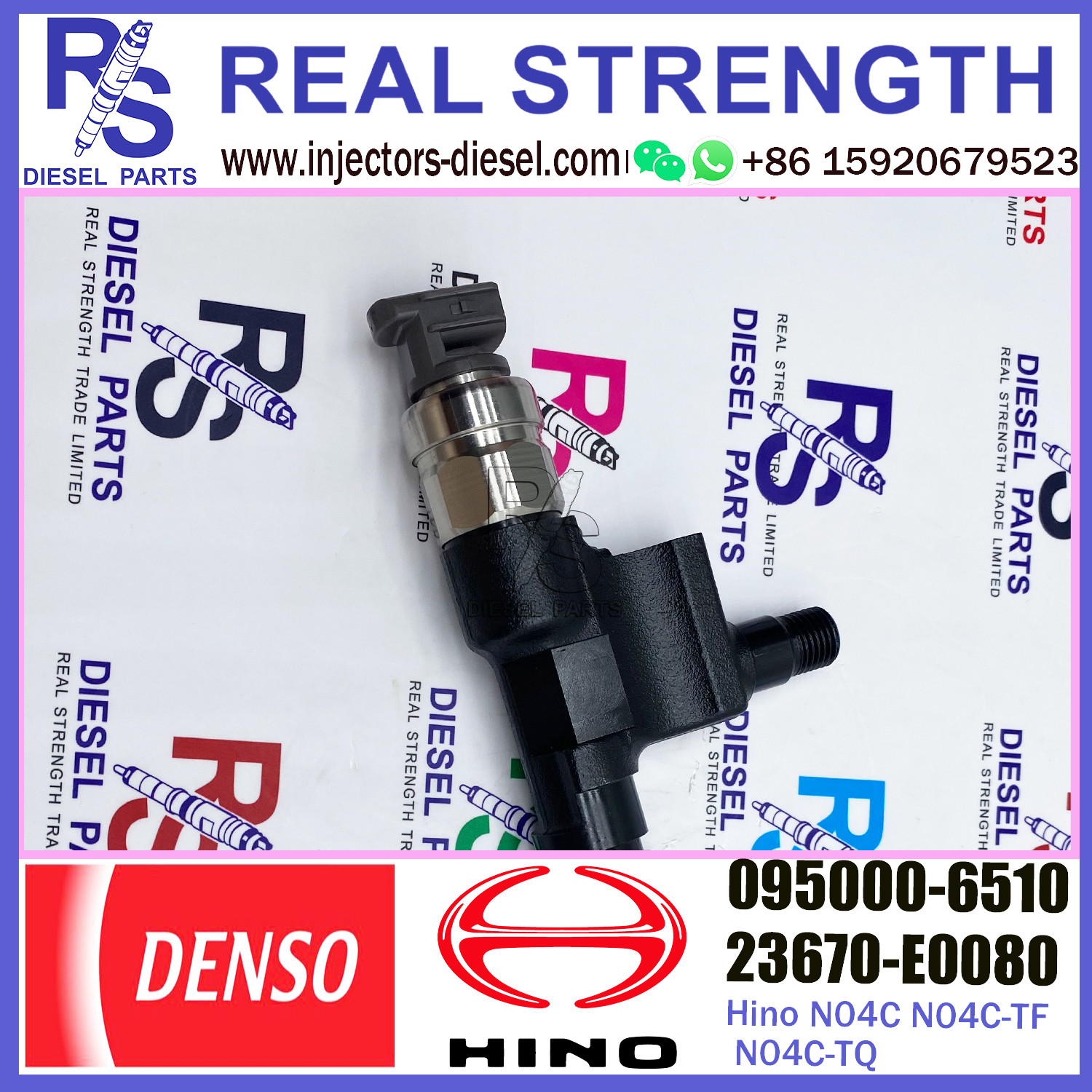 Common Rail Injector 095000-6510 for TOYOTA HINO 23670-79018 23670-78111 23670-E0081 23670-E0082