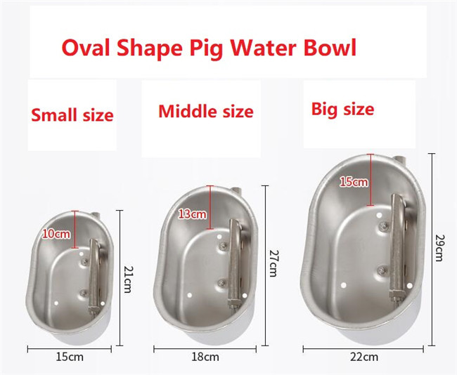 Small Size Oval Shape Pig Hog Automatic Pig Waterer Bowl Pig Water Drinkers
