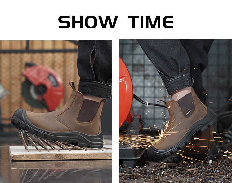 Genuine Leather Waterproof Women'S Security Work Boots Kevlar Work Shoes