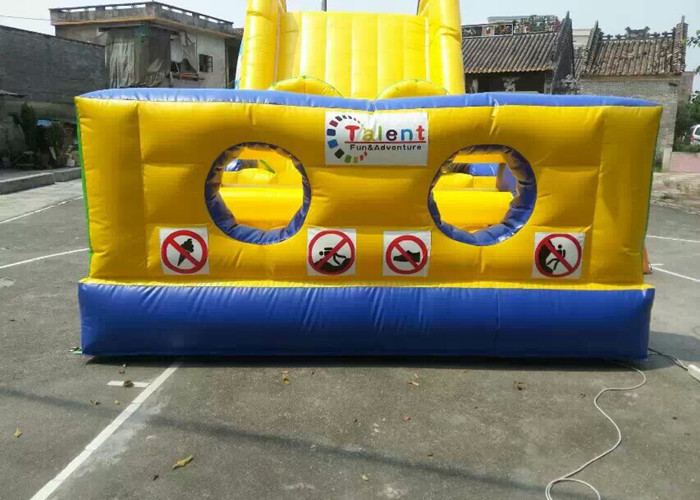 Yellow Adult Inflatable Obstacle Course with 0.55mm PVC Tarpaulin