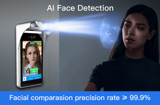 IPS HD Contactless Facial Recognition Temperature Scanner Night Vision