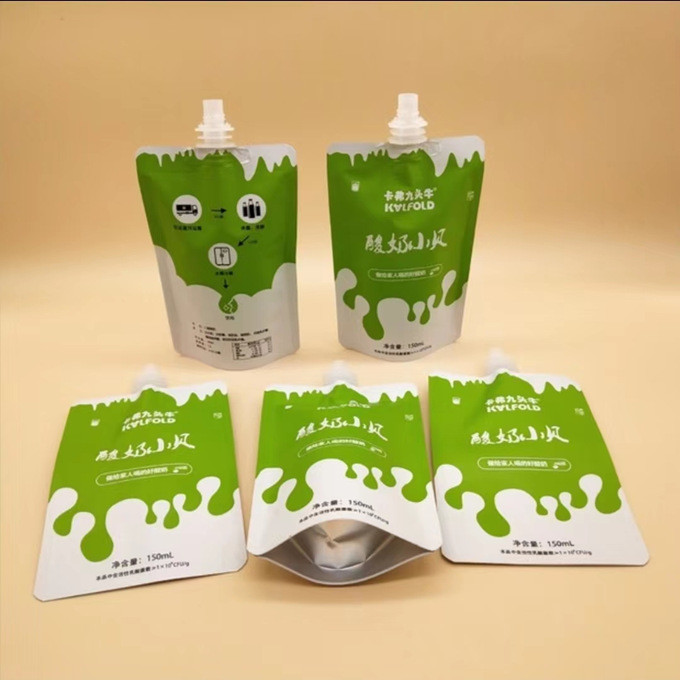 Biodegradable Custom Printed Stand Up Pouches Liquid Baby Milk / Jelly Food Pouch