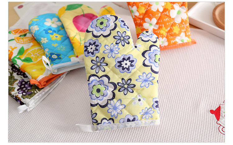 Manufacturer Custom digital printed cooking kitchen microwave cotton oven glove