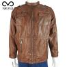 Buy cheap Ultralight Cognac PU Mens Brown Padded Jacket With Quited Lining from wholesalers