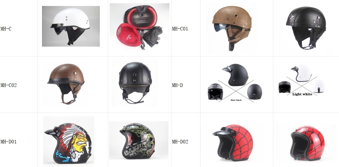 Wholesale and OEM Vintage Motorcycle Helmet High Quality Open Face Helmet Half Face Motorbike Helmet