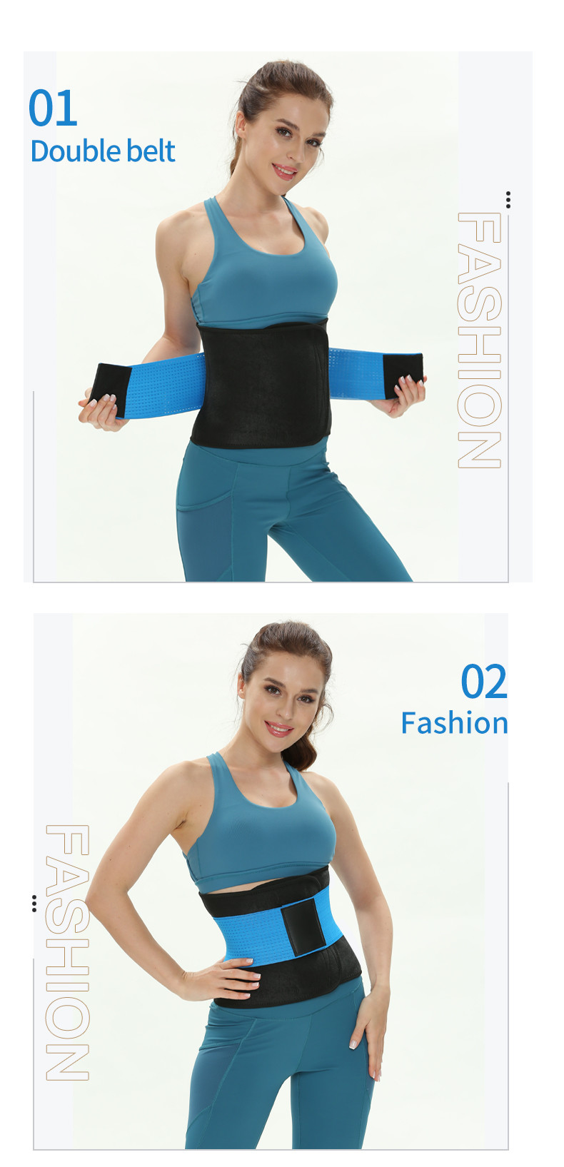 Adjustable Colorful Elastic Waist Support Belt 120cm For Work Out