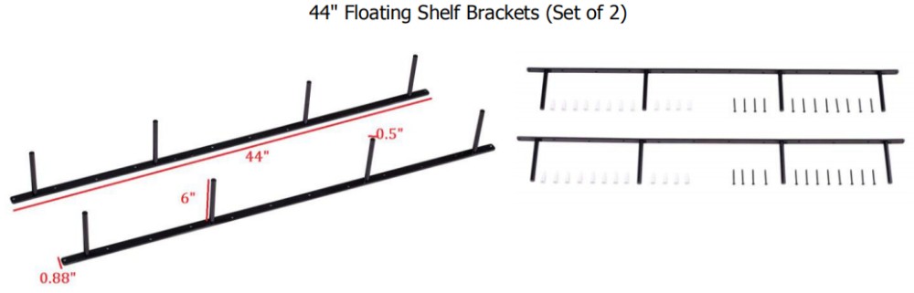 Stainless Steel Hidden Metal Floating Wall Mounted Shelf Brackets for Durability