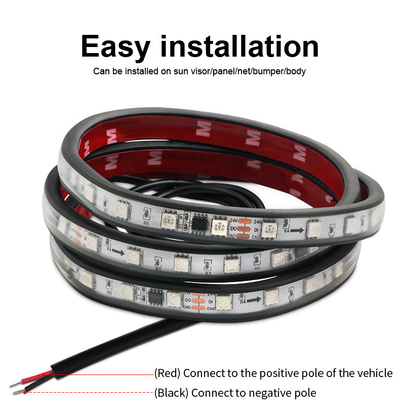 DC24V RGB Truck Led Strip Vehicle LED Work Lights Emergency Vehicle Led Strip Lights
