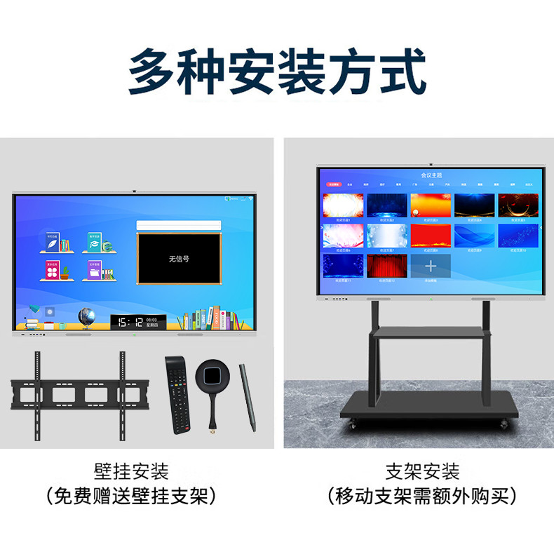 IFP Panel Smart Whiteboard Touch Screen Full HD 1080P / UHD 4K With Camera