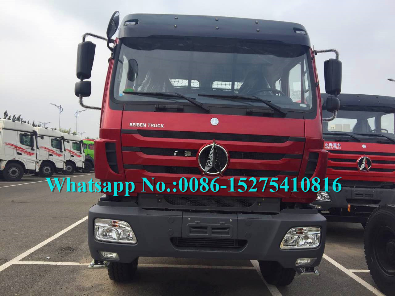 2638 380hp Beiben Heavy Duty Truck , 6x4 Ten Wheeler Cargo Truck Hand Drive Optional