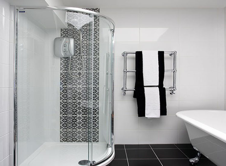 Custom Arch Tempered Glass Bifold Bath Glass Shower Enclosure Ss Door