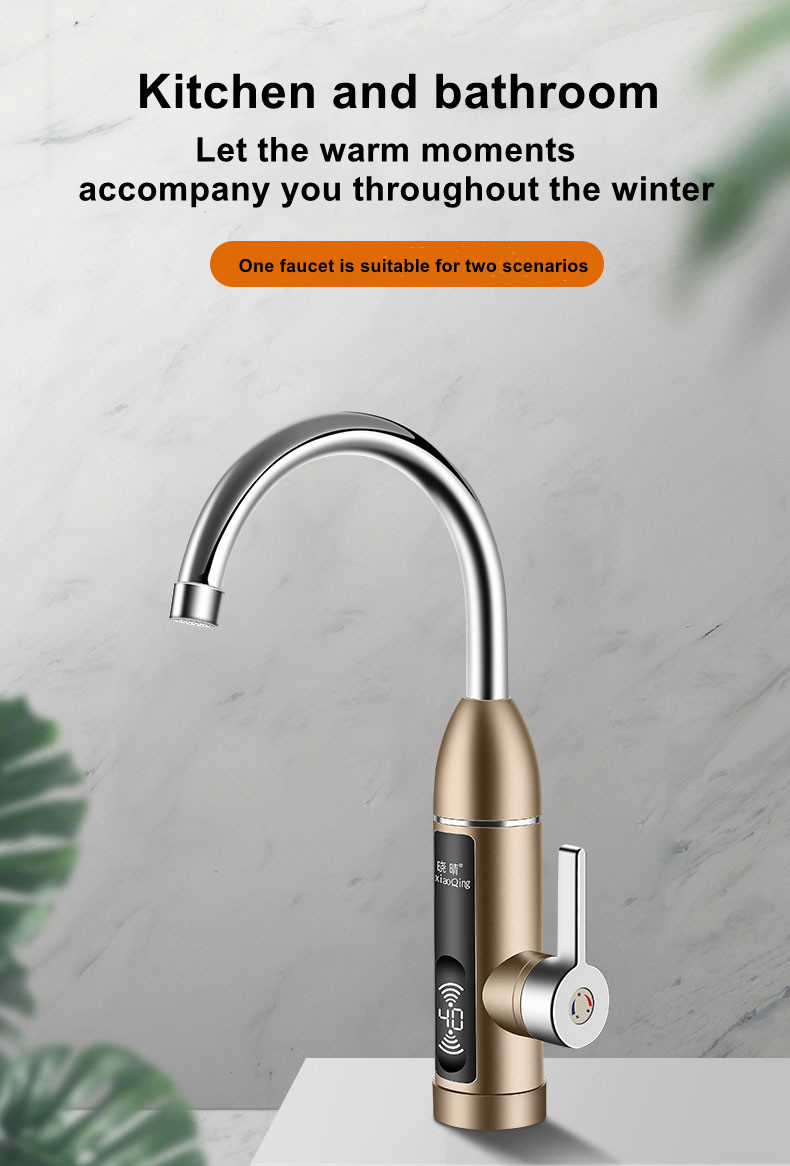 3kw IPX4 Kitchen Instant Hot Water Tap For Bathroom Sink