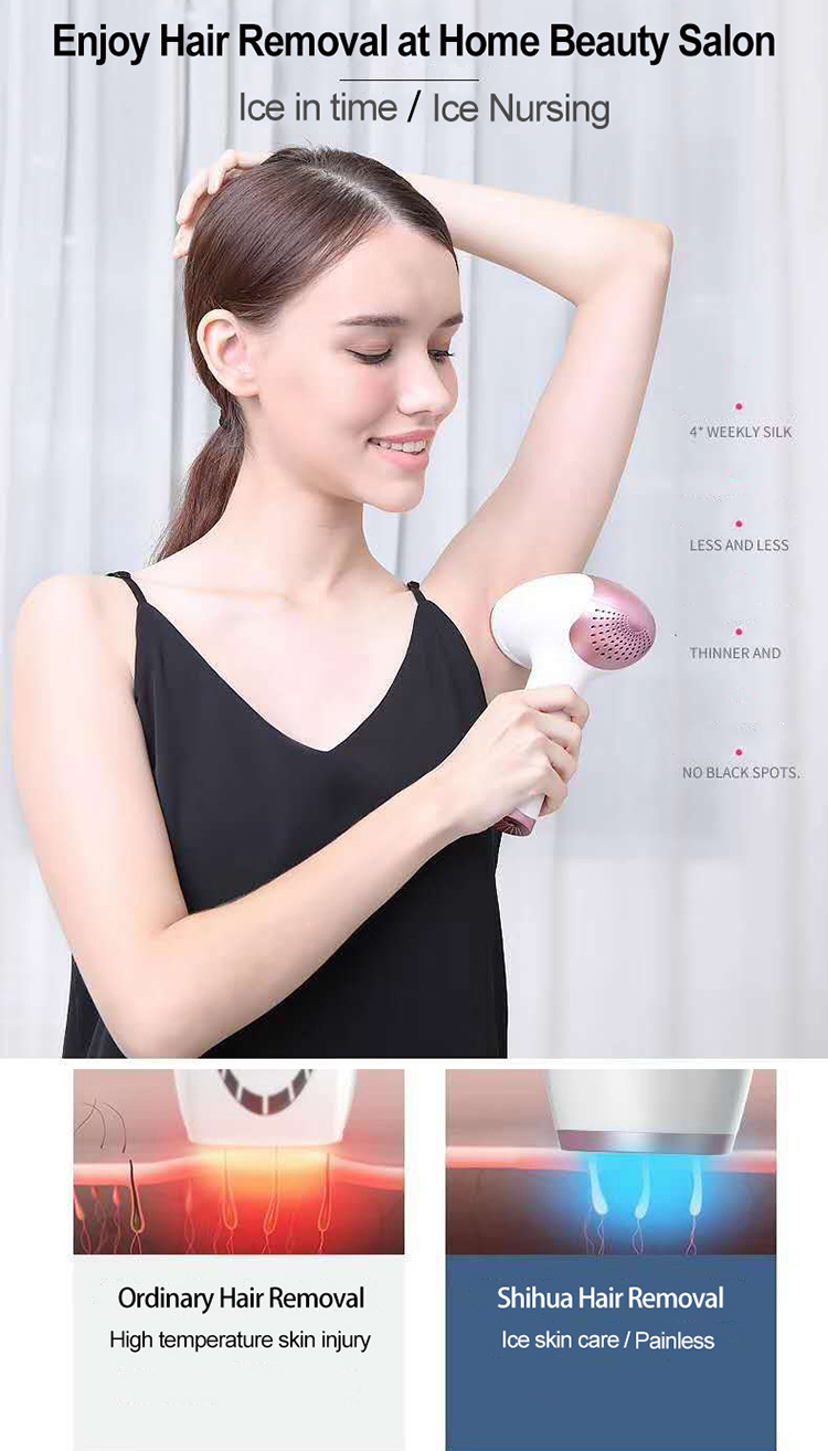 Portable Laser Hair Removal Machine IPL Depilatory Instrument at Home