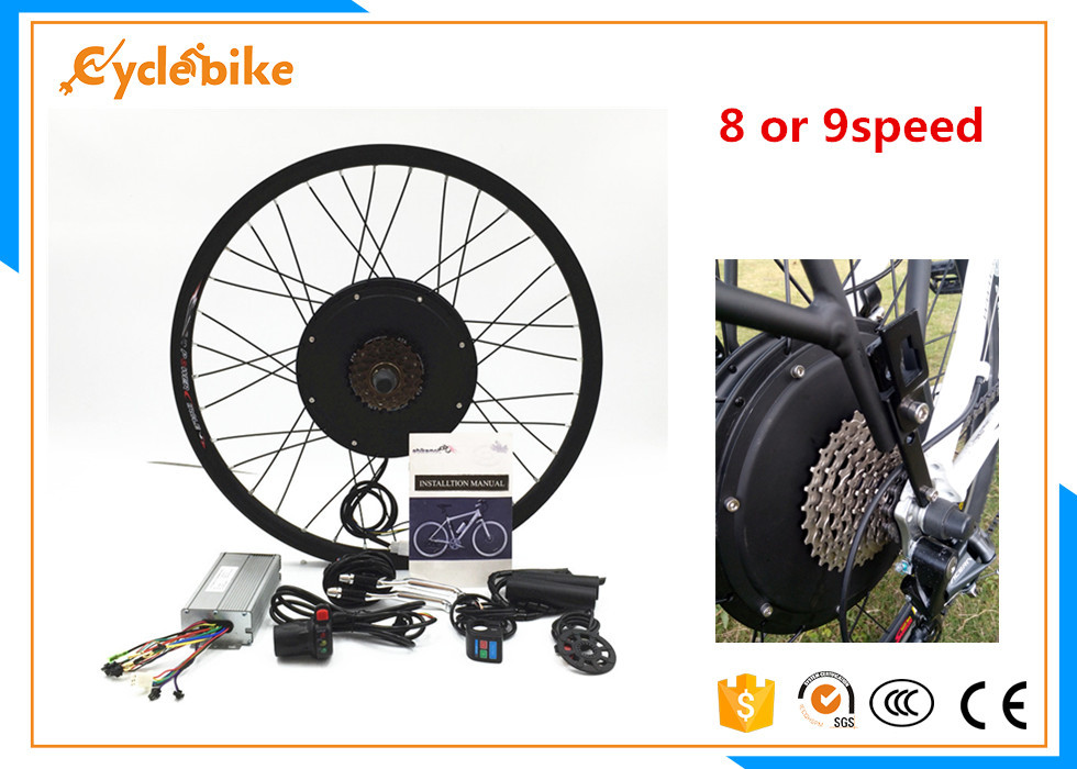 500w 36v Electric Bike Kit , Brushless Hub Motor Kit With A Lifepo4 Battery