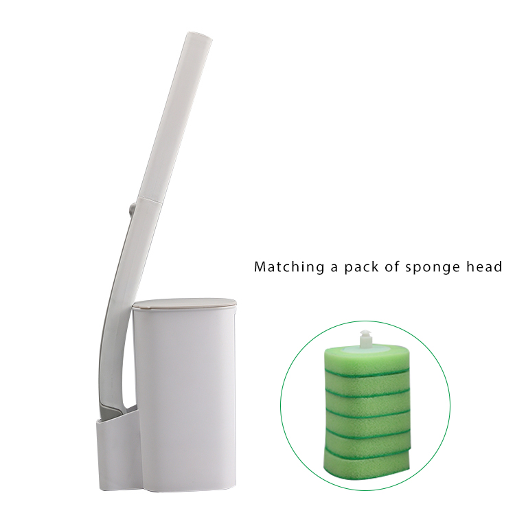 Silicone Head Disposable Toilet Brush Disposable Toilet Scrubber Convenient