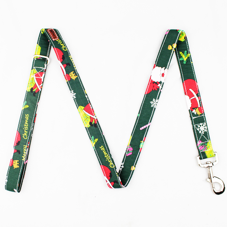 Adjustable Custom Printed LOGO Pet Dog Leash , Durable Nylon Rope Dog Leash