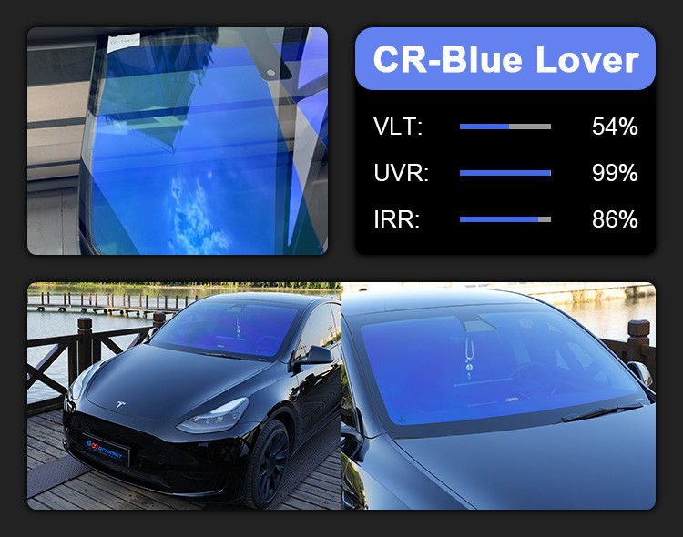 Decorative Solar Film Anti Glare Red Color CR-8065 Chameleon Car Window Film Tint Rainbow
