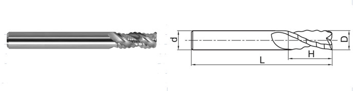Standard Size Solid Carbide End Mills / Solid Carbide Thread Mills HRC 60/65/68
