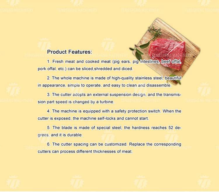 Industrial Automatic Meat Slicer Machine Beef Shredded Diced Food Processor
