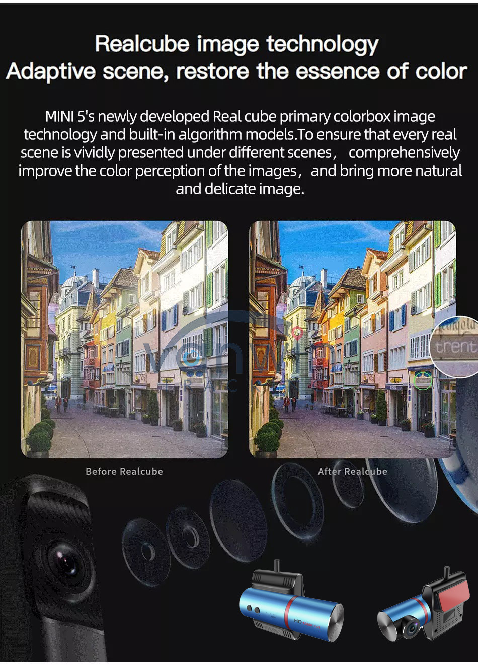 WiFi HD Night Vision Driving Recorder Mini Car Camera 1080P Supports GPS