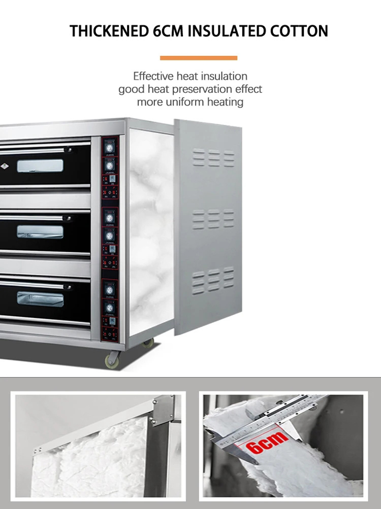 Premium Gas Baking Bakery Oven with Computer Panel Ome in Differnt Layers