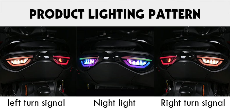 RGB Flashing Tail Lights LED Motorcycle Lights For Yamaha Nmax155