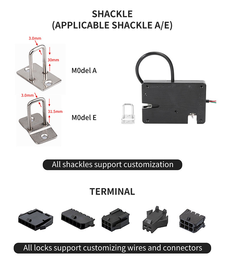 2.4A Electric Operated Locker Locks , DC24V Solenoid Latch Lock