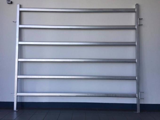 Six Bars Heavy Duty Metal Oval Rail Cattle Yard Panel for Australia