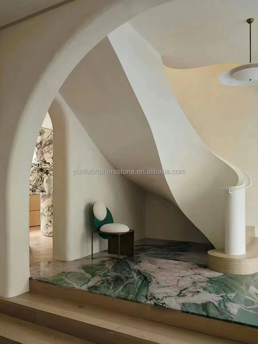 Modern Calcite Marble Flooring Bata Emerald Green Quartzite Slab for Hotel Wall Panel