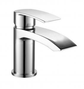 China Deck Mounted Basin Mixer Taps Brass Polished Bathroom Mixer Faucet 3 Years Warranty: on sale